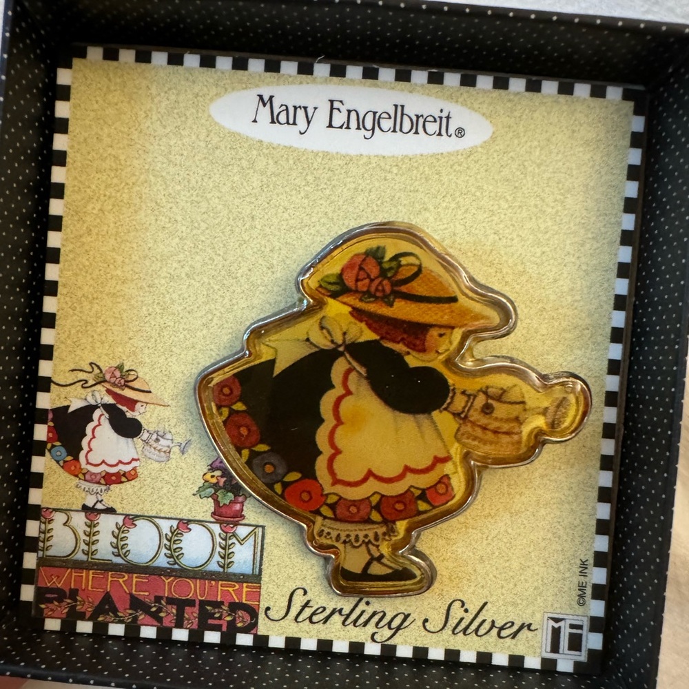Mary Engelbreit sterling silver brooch